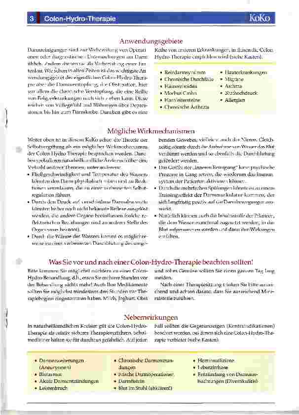 Vorschauseite 3: Colon-Hydro-Therapie