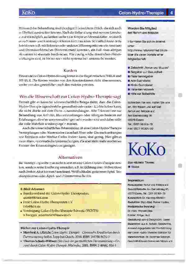 Vorschauseite 4: Colon-Hydro-Therapie