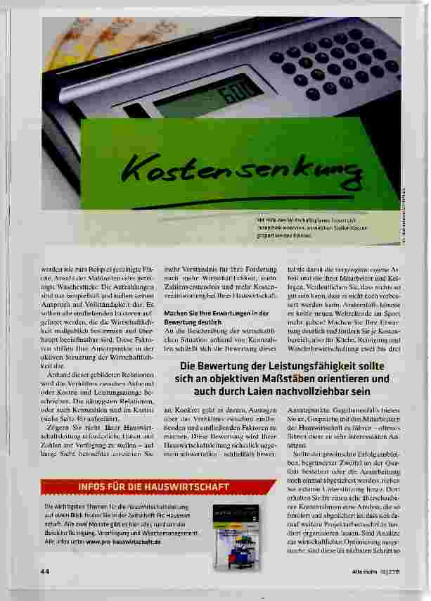 Vorschauseite 3: Die Hauswirtschaft im Blick