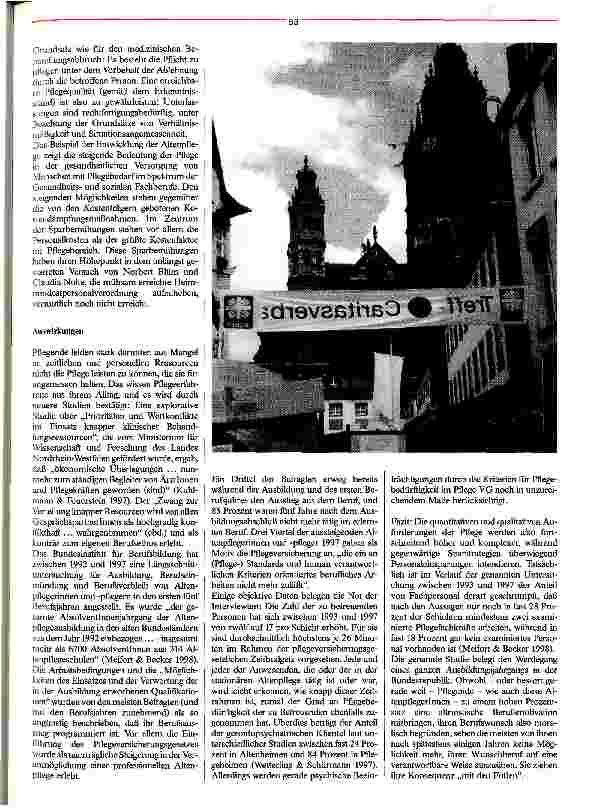 Vorschauseite 2: Pflege zwischen ethischem Anspruch und wirtschaftlichen Zwängen Eine Herausforderung für die ganze Gesellschaft
