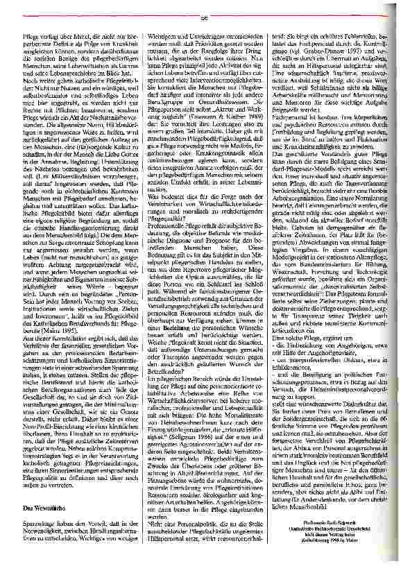 Vorschauseite 5: Pflege zwischen ethischem Anspruch und wirtschaftlichen Zwängen Eine Herausforderung für die ganze Gesellschaft