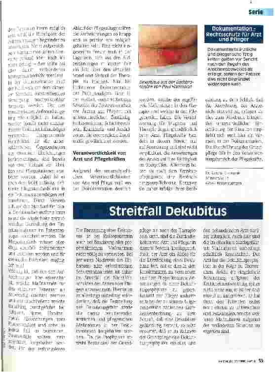 Vorschauseite 2: Wundversorgung in der Pflege 10. Teil Bedeutung der Dokumentation