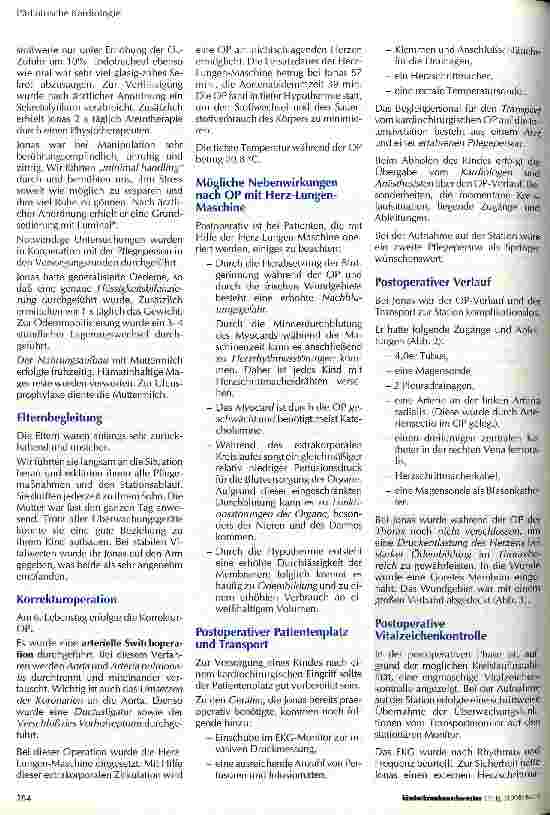 Vorschauseite 2: Präund postoperative Pflege nach Korrektur einer Transposition der großen Arterien