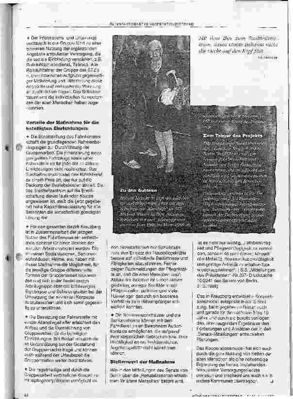 Vorschauseite 3: Kontakte in Kreuzberg Altenfahrdienst im Kooperationsverbund