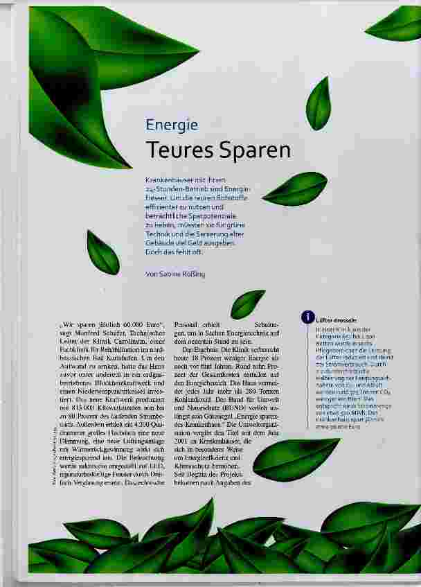 Vorschauseite 1: Teures Sparen