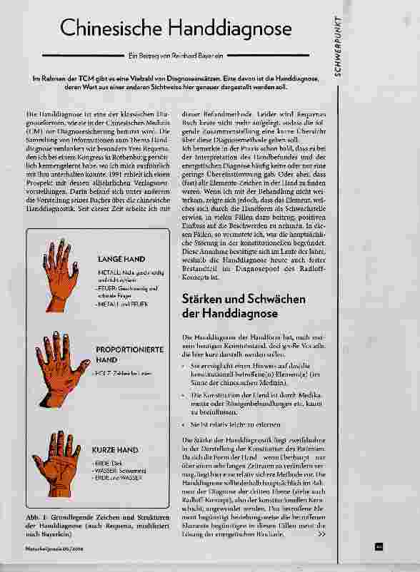 Vorschauseite 1: Chinesische Handdiagnose