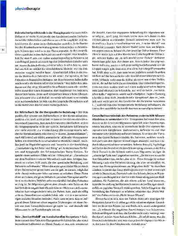 Vorschauseite 3: Gesundheitsverständnis von Migranten erfassen