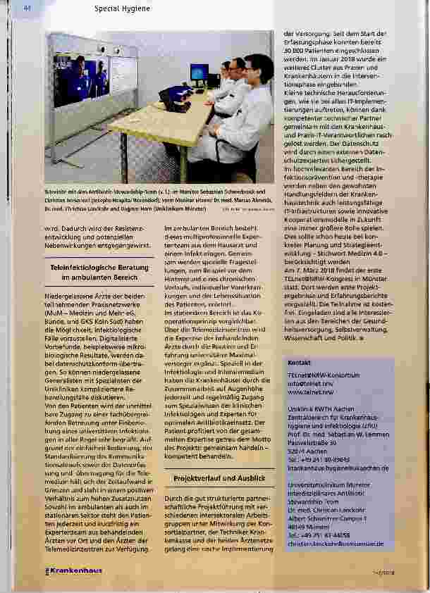 Vorschauseite 3: Neue Wege im Infektionsmanagement