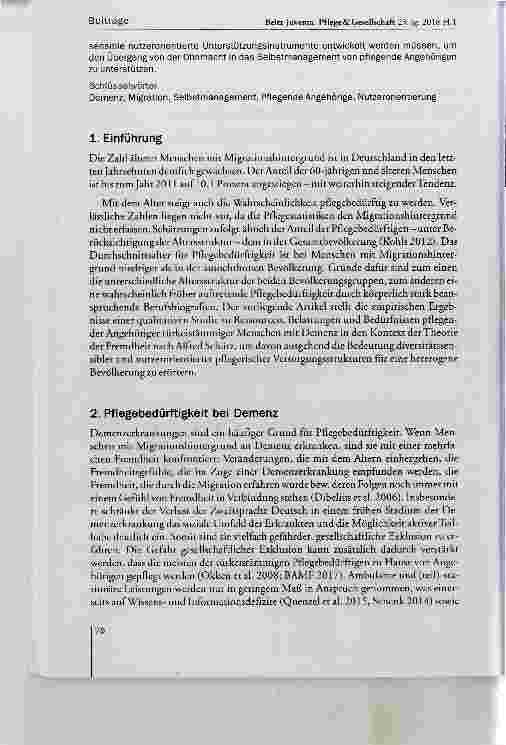Vorschauseite 2: Pflegende Angehörige türkeistämmiger Menschen mit Demenz Paradigmenwechsel von Ohnmacht zu Selbstmanagement