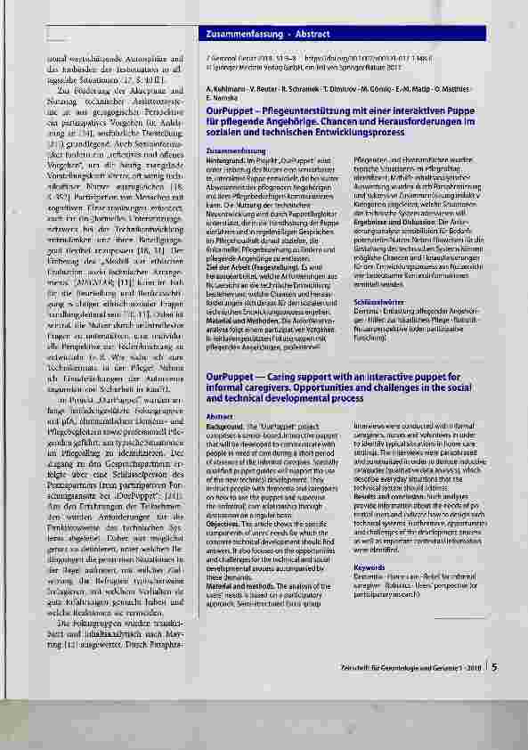 Vorschauseite 3: OurPuppetPflegeunterstützung mit einer interaktiven Puppe für pflegende Angehörige