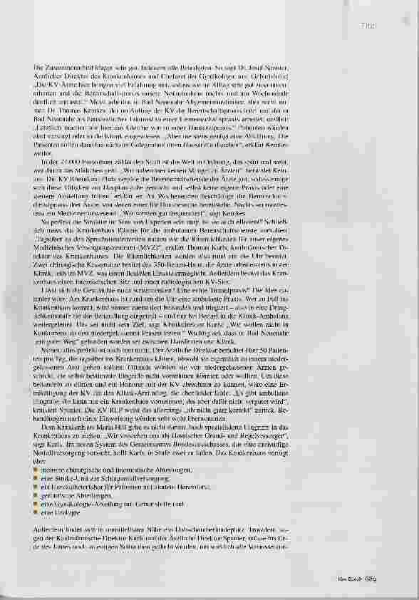 Vorschauseite 3: Ambulante Notfallversorgung Rheinisches Paradebeispiel