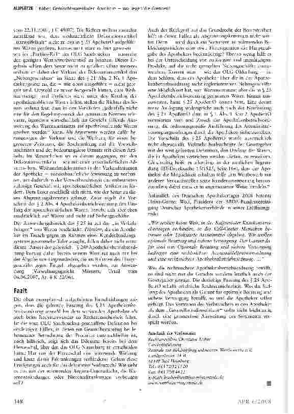 Vorschauseite 3: Gemischtwarenladen Apotheke - wo liegen die Grenzen?