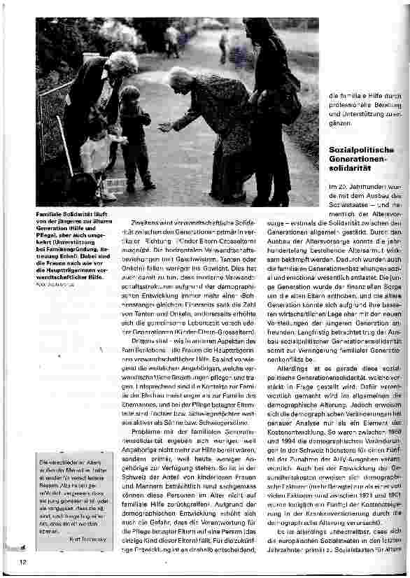 Vorschauseite 2: Solidarität zwischen den Generationen