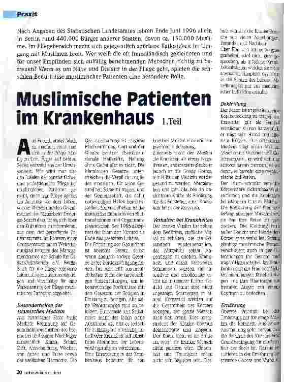 Vorschauseite 1: Muslimische Patienten im Krankenhaus 1. Teil