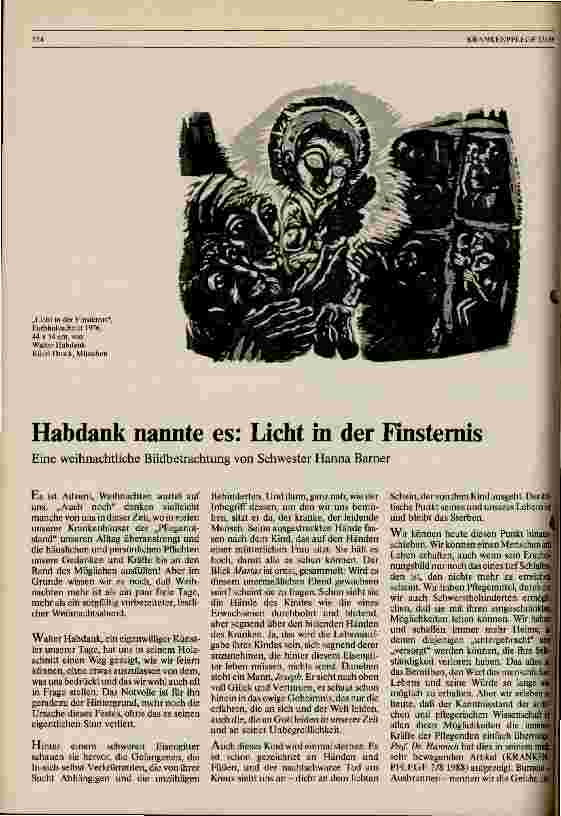 Vorschauseite 1: Habdank nannte es: Licht in der Finsternis