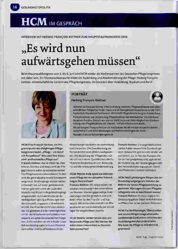 Vorschauseite 1: „Es wird nun aufwärtsgehen müssen“