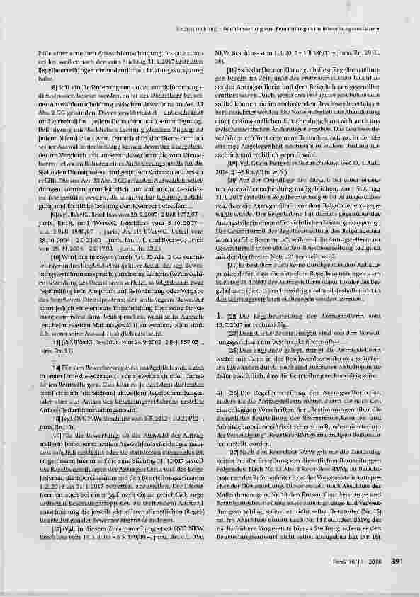 Vorschauseite 2: Nachbesserung von Beurteilungen im Bewerbungsverfahren