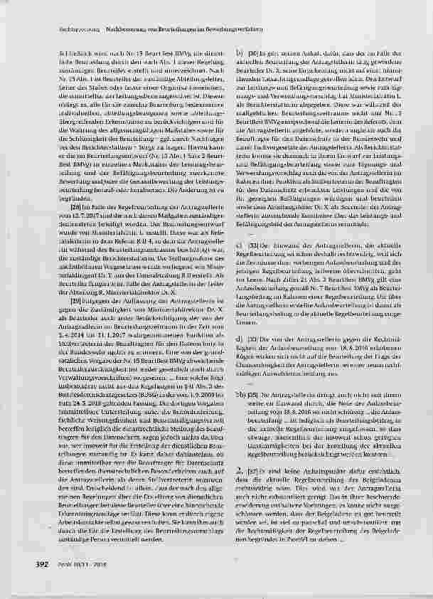 Vorschauseite 3: Nachbesserung von Beurteilungen im Bewerbungsverfahren