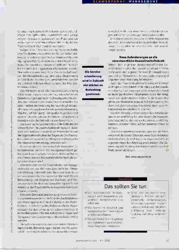 Vorschauseite 4: So rüstet sich die Hauswirtschaft