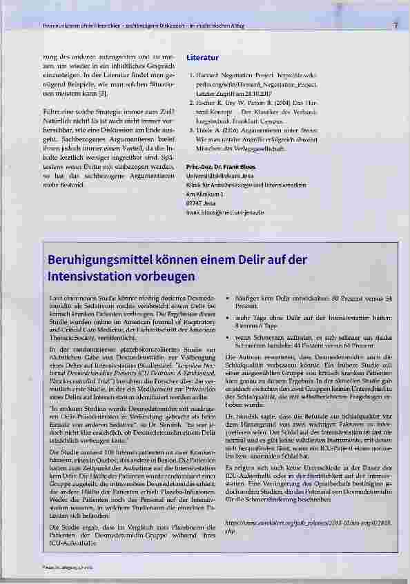 Vorschauseite 3: Kommunizieren ohne Hierarchien sachbezogene Diskussionen im medizinischen Alltag