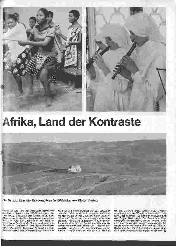 Vorschauseite 1: Afrika - Land der Kontraste Ein Bericht über die Krankenpflege in Südafrika