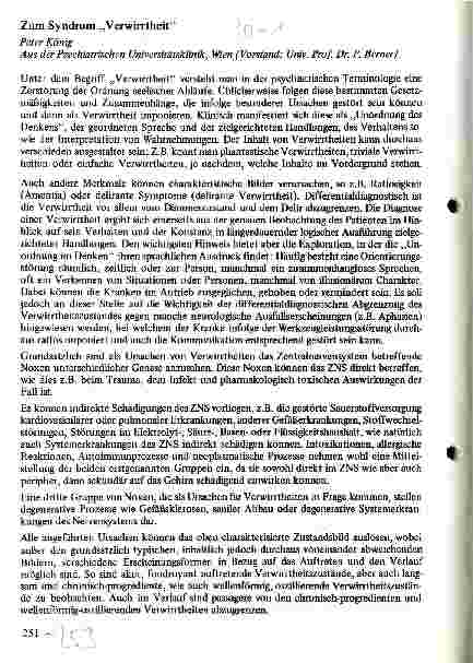 Vorschauseite 1: Zum Syndrom Verwirrtheit
