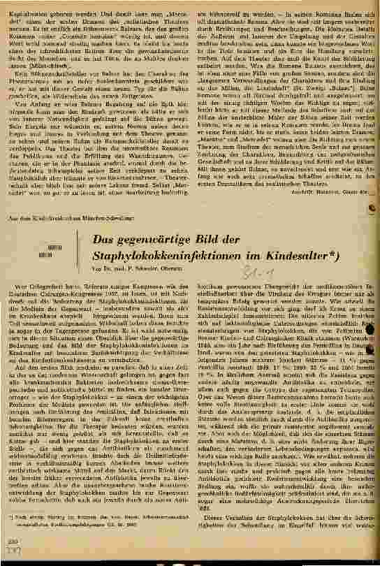 Vorschauseite 1: Das gegenwärtige Bild der Staphylokokkeninfektionen im Kindesalter