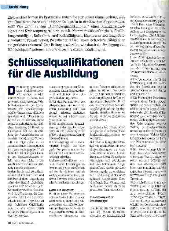 Vorschauseite 1: Schlüsselqualifikationen für die Ausbildung