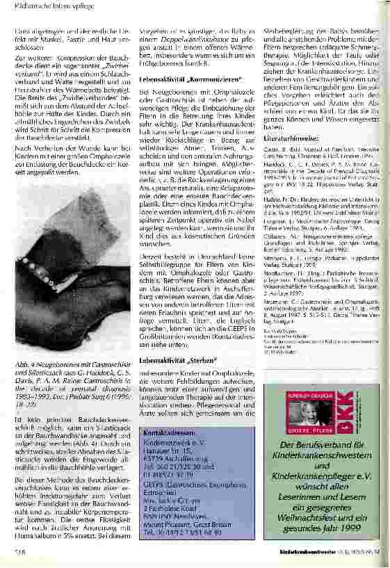 Vorschauseite 4: Die präund postoperative Pflege Neugeborener mit Omphalozele oder Gastroschisis