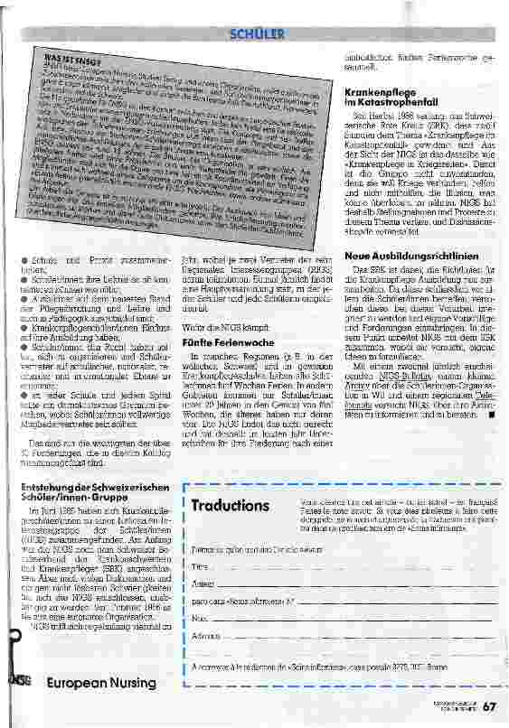 Vorschauseite 2: Schülerrechte -Schülerpflichten Treffen der Europäischen Krankenpflegeschüler/innen (ENSG)