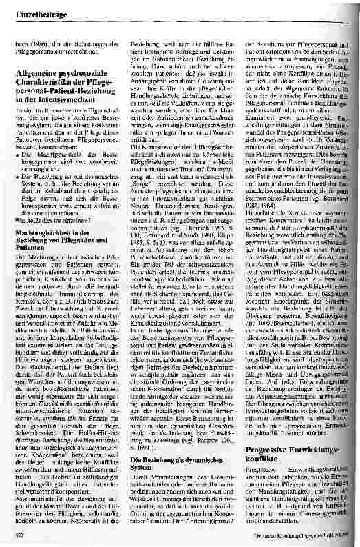 Vorschauseite 2: Darf man mit Intensivpatienten streiten? Psychosoziale Aspekte der Pflegepersonal-Patient Beziehung