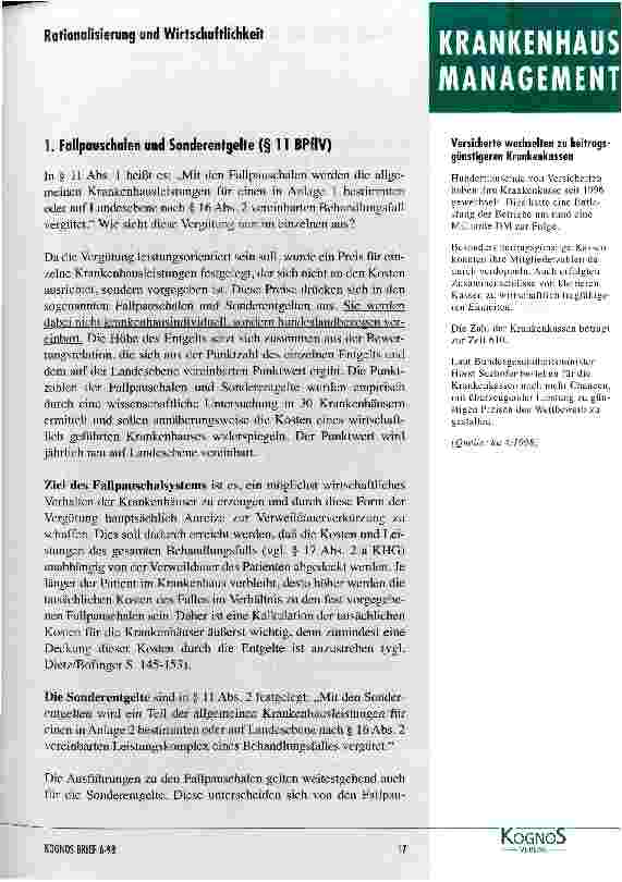 Vorschauseite 3: Kennzeichnende Merkmale des Entgeltsystems für Krankenhäuser in Deutschland