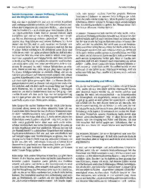 Vorschauseite 3: Soziale Kompetenz Unsere Hoffnung, Erwartung und die Möglichkeit des anderen