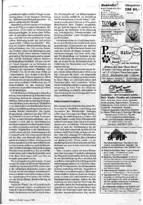 Vorschauseite 4: Das heimliche Sterben der Hebammenhilfe