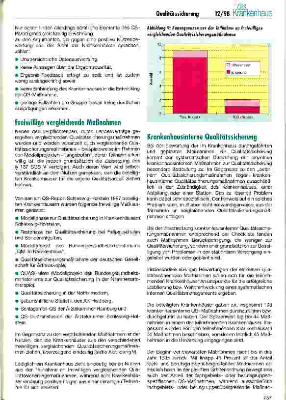 Vorschauseite 2: QS-Report Schleswig-Holstein 1997 (II) Umsetzung und erste Ergebnisse