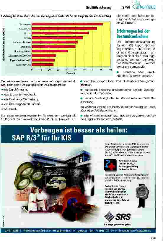 Vorschauseite 4: QS-Report Schleswig-Holstein 1997 (II) Umsetzung und erste Ergebnisse