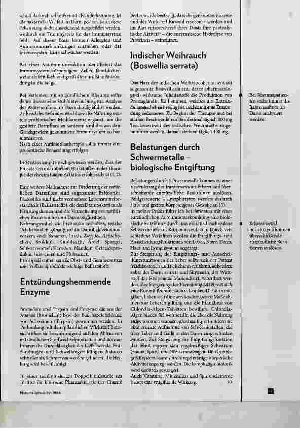 Vorschauseite 2: Komplementäre Therapie bei entzündlich-rheumatischen Erkrankungen