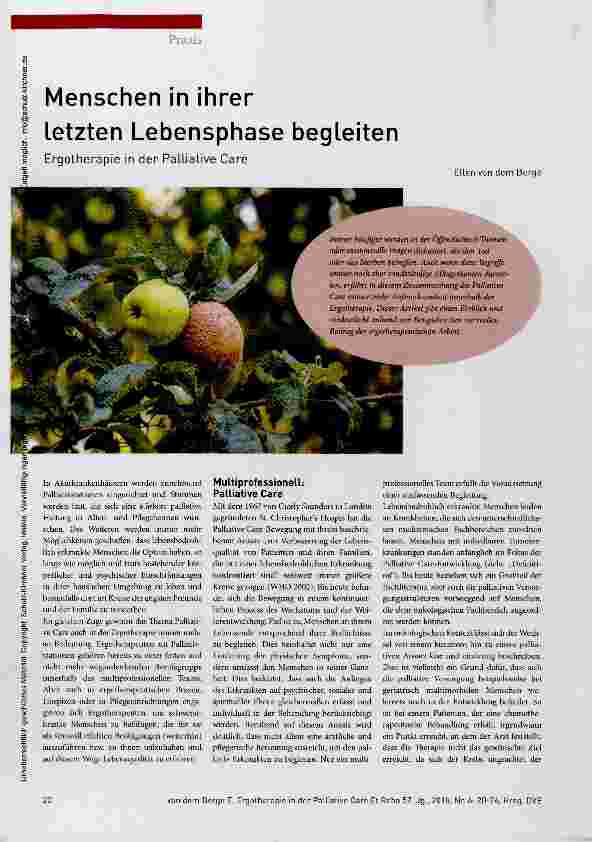 Vorschauseite 1: Menschen in ihrer letzten Lebensphase begleiten