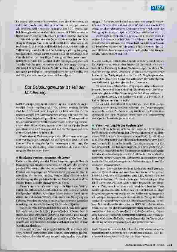 Vorschauseite 4: Wissenschaftlicher Jahreskongress des Central Sterilising Club Cardiff, 16. -17. April 2018