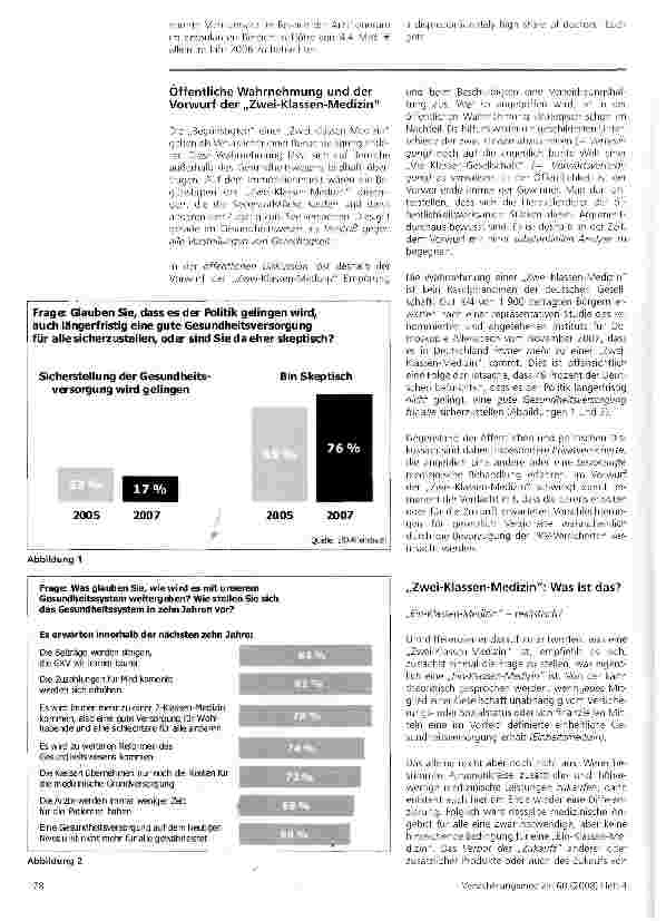 Vorschauseite 2: „Zwei-Klassen-Medizin - ein Beitrag zur Versachlichung der Diskussion