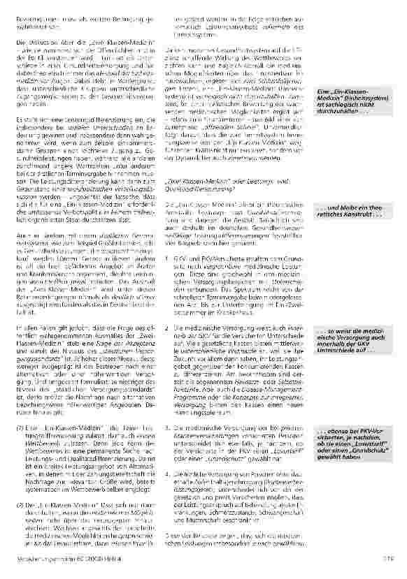 Vorschauseite 3: „Zwei-Klassen-Medizin - ein Beitrag zur Versachlichung der Diskussion