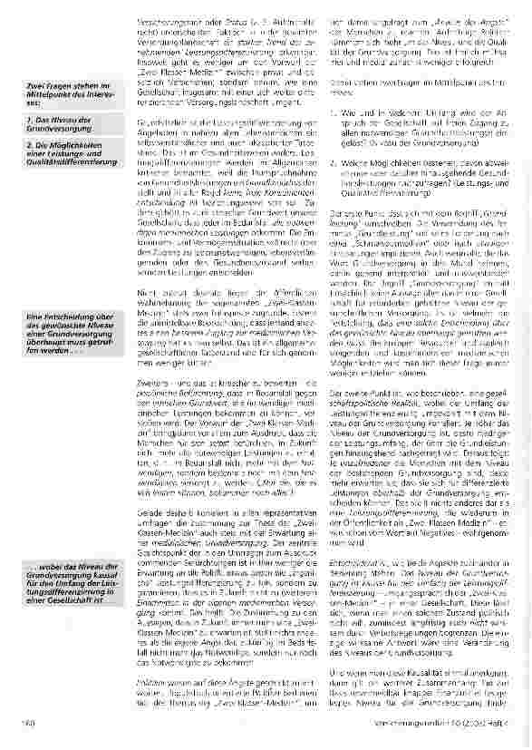 Vorschauseite 4: „Zwei-Klassen-Medizin - ein Beitrag zur Versachlichung der Diskussion