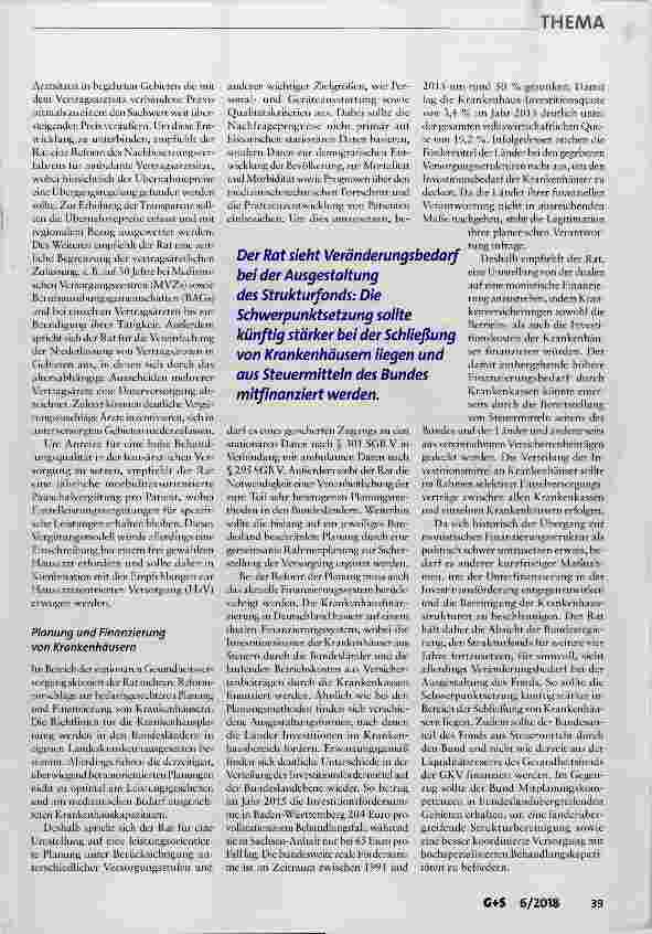 Vorschauseite 3: Bedarfsgerechte Steuerung der Gesundheitsversorgung