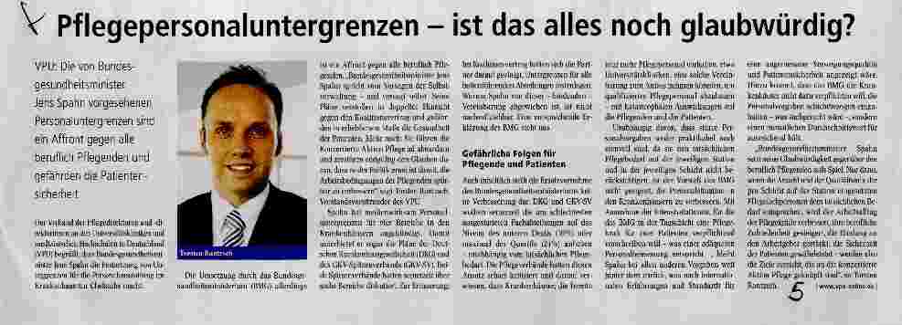 Vorschauseite 1: Pflegepersonaluntergrenzen - ist das alles noch glaubwürdig?