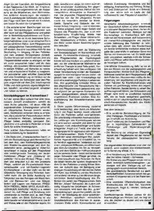 Vorschauseite 3: Pädagogische Aspekte der Krankenpflege 1. Folge: Sozialpädagogen im Krankenhaus?