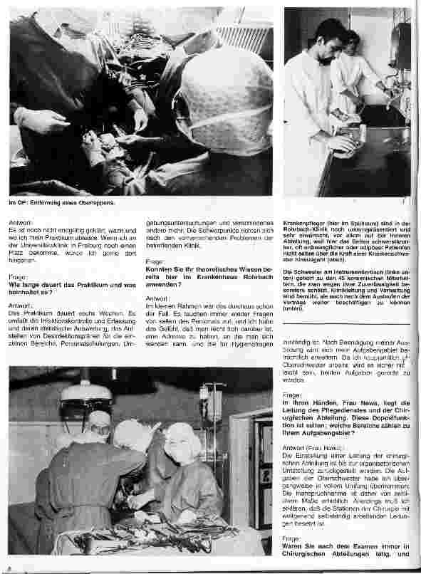 Vorschauseite 2: Die Thorax-chirurgische Spezialklinik Heidelberg-Rohrbach Die Entwicklung der Klinik Gespräch mit Schwestern der Abteilungen