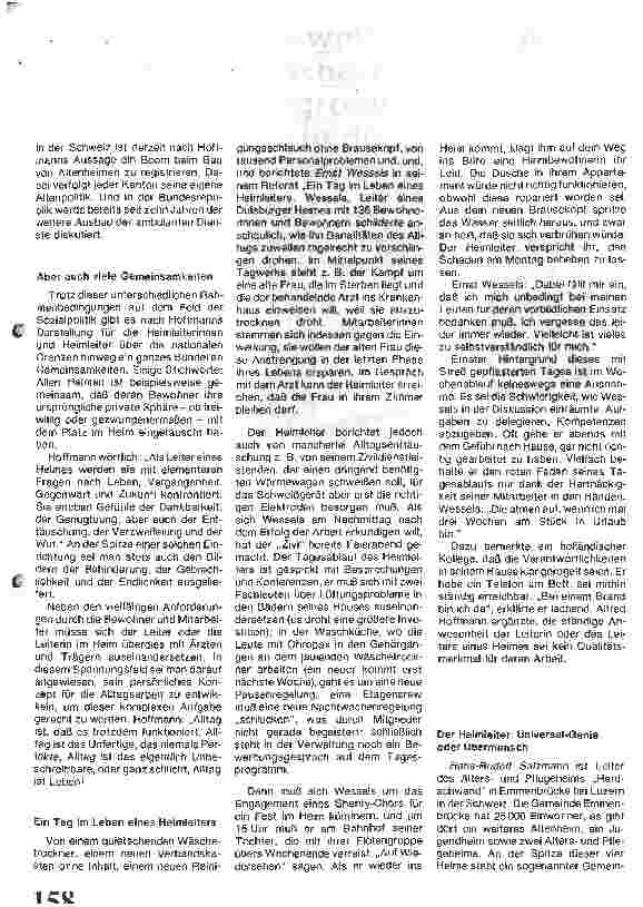Vorschauseite 2: Von den täglichen Sorgen eines Heimleiters