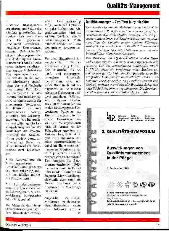 Vorschauseite 4: Unternehmungsberatungen für das Krankenhaus
