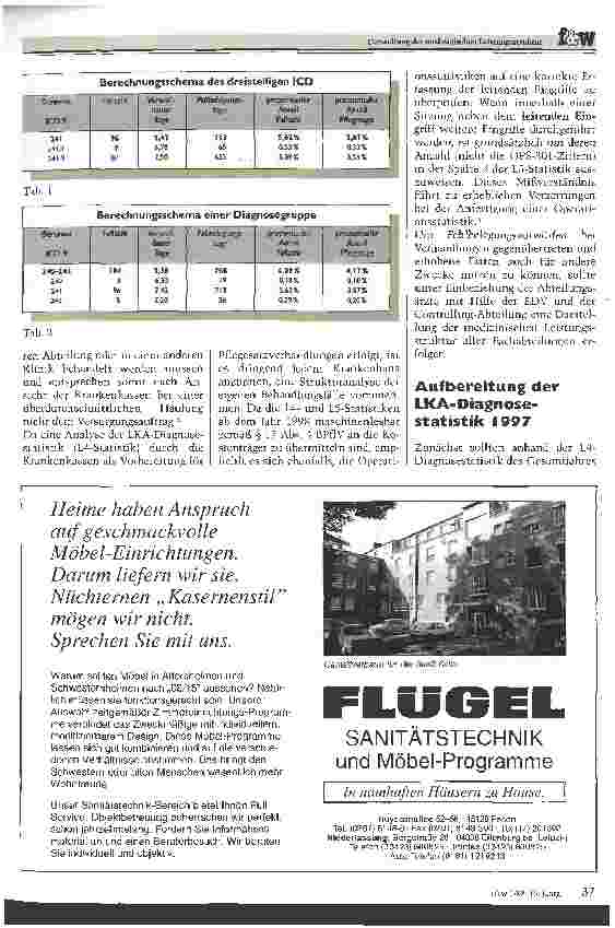 Vorschauseite 2: Darstellung der medizinischen Leistungsstruktur
