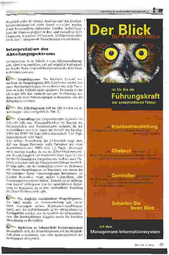 Vorschauseite 4: Darstellung der medizinischen Leistungsstruktur